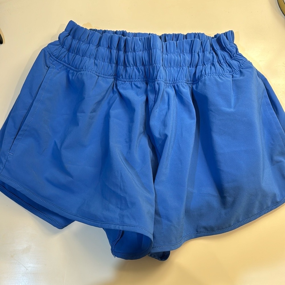 Aerie-OFFLINE Hot Stuff Low Rise Shorts- size M- blue